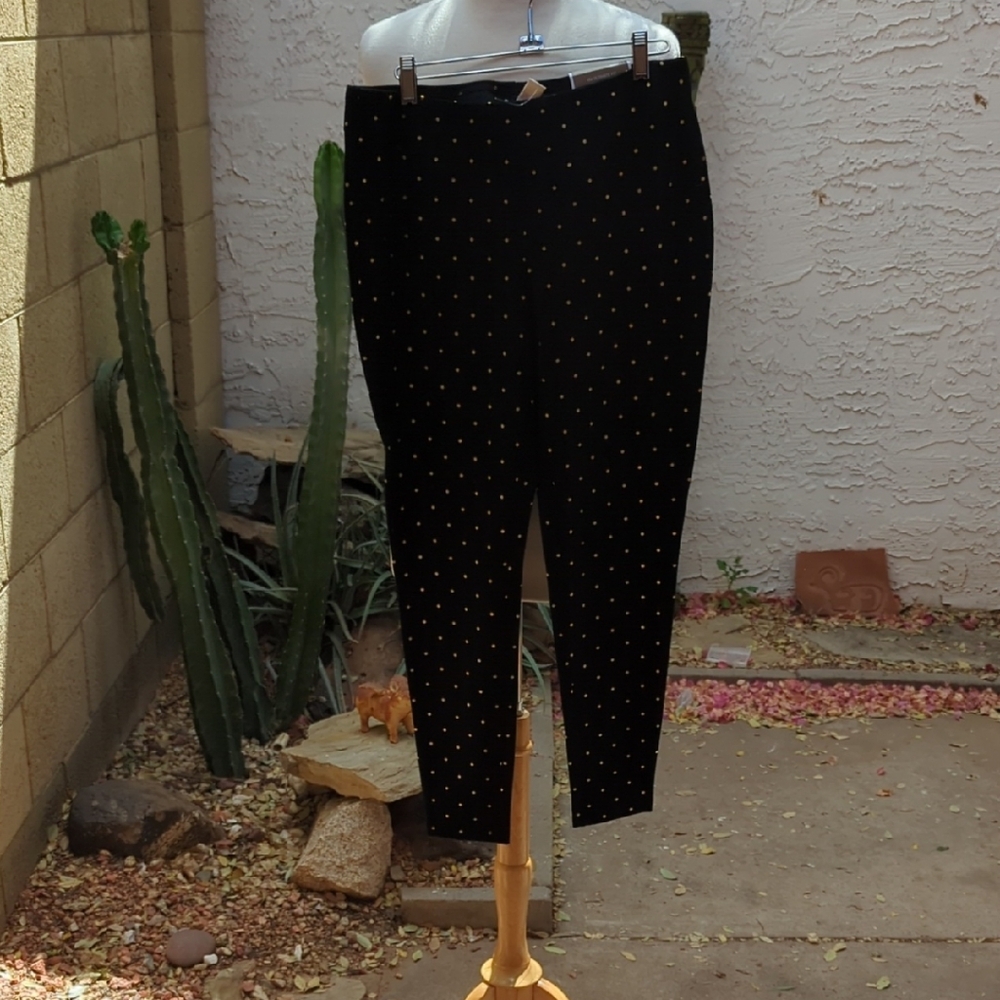 Chico's Women's  Leggings  with Gold Dot Accents